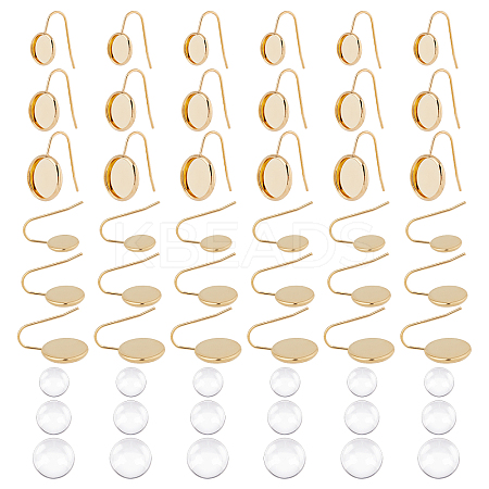 Unicraftale DIY Flat Round Dangle Earring Making Kits STAS-UN0034-77-1