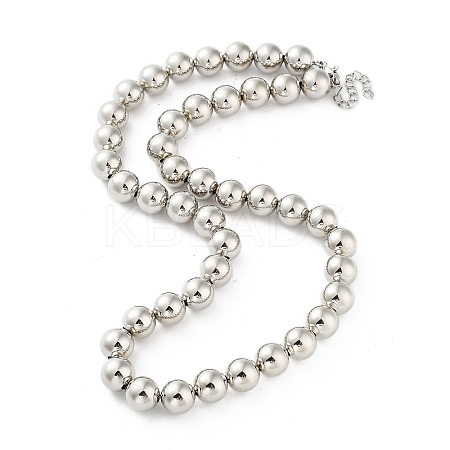 Brass Beaded Necklaces NJEW-L170-08A-P-1