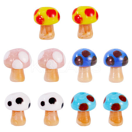 10Pcs Handmade Evil Eye Lampwork Beads LAMP-TA0001-95A-1