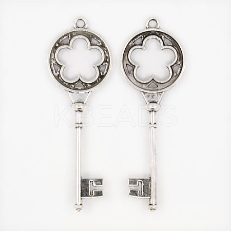 Tibetan Style Alloy Big Pendants TIBEP-3580-AS-LF-1