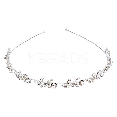 Alloy with Rhinestone Hair Bands for Women Girls AJEW-WH0609-316P-1