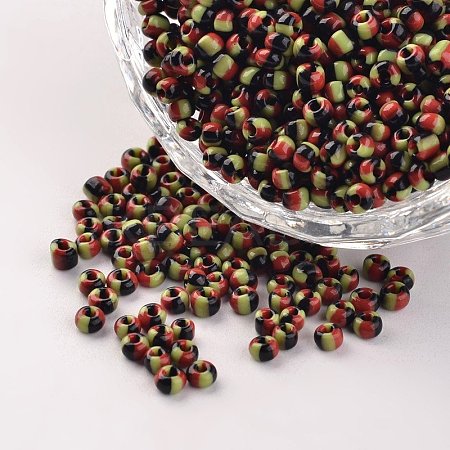 8/0 Opaque Colours Seep Glass Beads SEED-M007-41-1