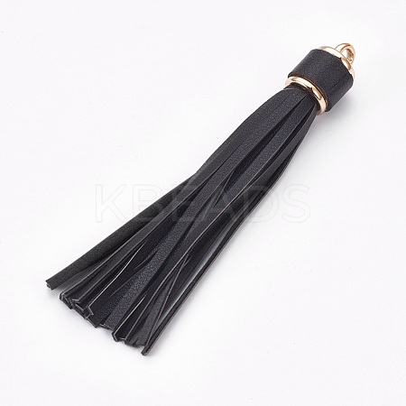 Imitation Leather Tassel Big Pendants Decorations AJEW-WH0050-A05-1