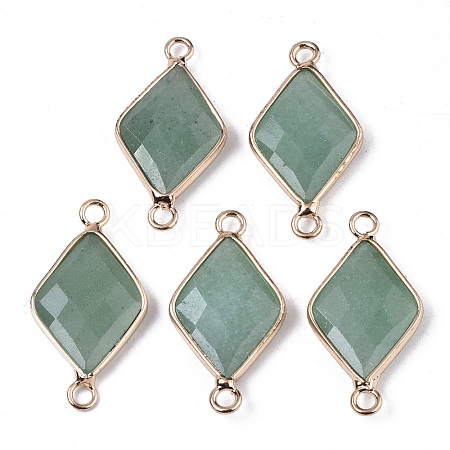 Natural Green Aventurine Links Connectors G-S359-107G-1