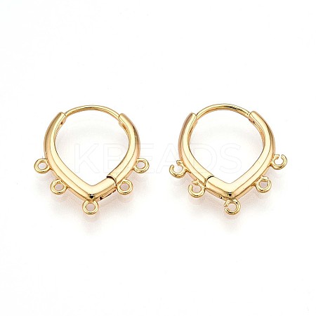 Brass Hoop Earring Finding KK-N261-67G-1