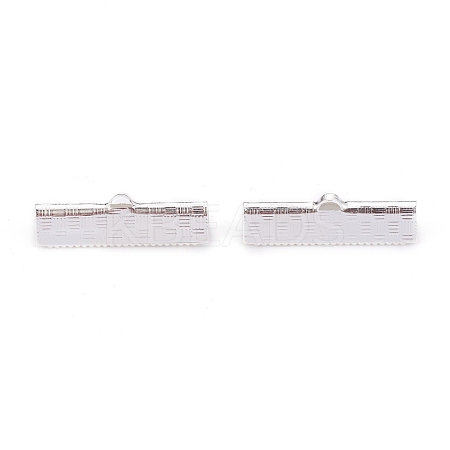 304 Stainless Steel Ribbon Crimp Ends STAS-P249-29A-S-1