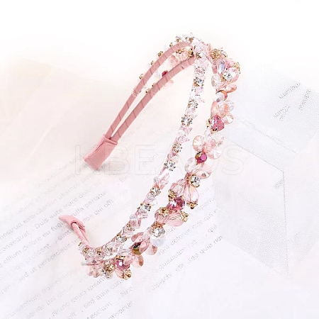 Shiny Elegant Glass Hair Bands PW-WG75179-07-1