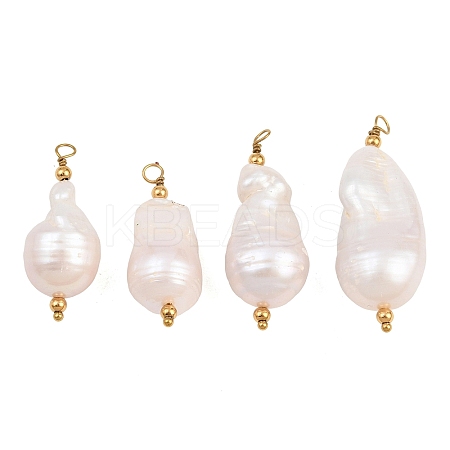 Natural Baroque Keshi Pearl Pendants PA-CBA0A45-06G-1