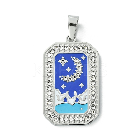 304 Stainless Steel Pendants STAS-C101-08P-04-1
