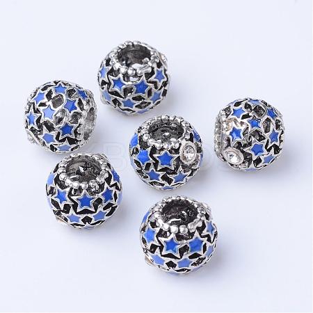 Alloy Enamel European Beads MPDL-T001-01C-1
