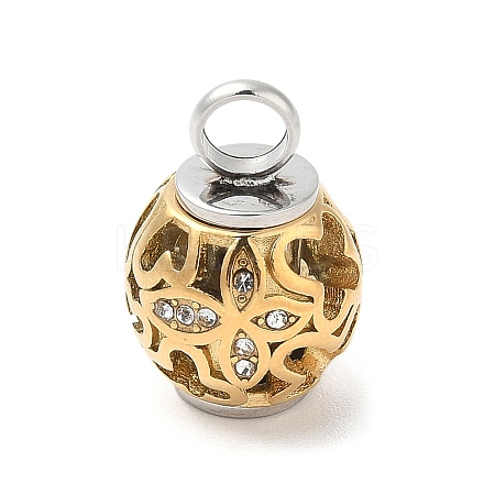 304 Stainless Steel Rhinestone Urn Ashes Pendants LS-STAS-Q327-01-1