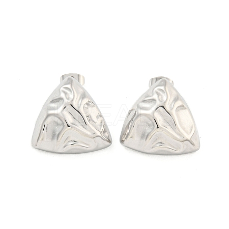 Non-Tarnish Triangle 304 Stainless Steel Ear Studs EJEW-L290-026P-1