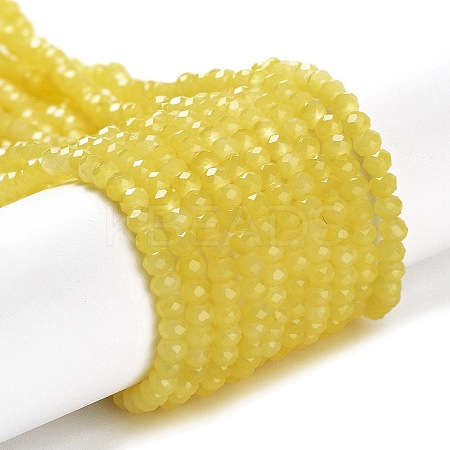 Baking Paint Imitation Jade Glass Bead Strands LS-DGLA-A034-J2MM-A24-1