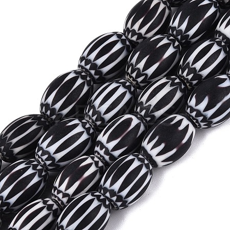 Handmade Millefiori Glass Barrel Beads LA-N002-06F-1