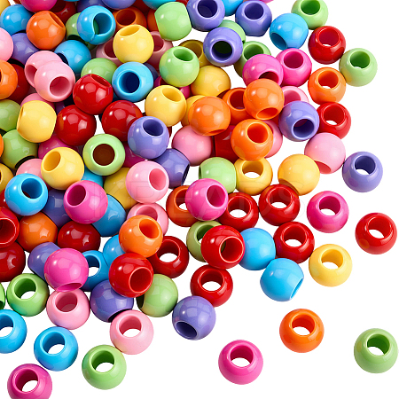 200Pcs Opaque Acrylic Beads SACR-SP0001-35A-1