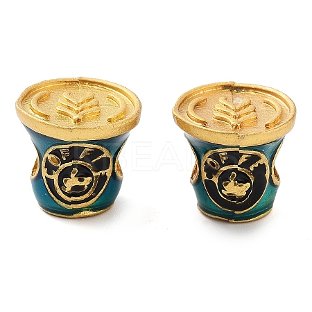 Alloy Enamel European Beads ENAM-M008-09G-02-1