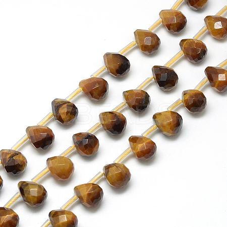 Natural Tiger Eye Beads Strands G-R435-15E-1