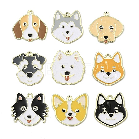 Alloy Enamel Pendants FIND-I064-04G-03-1