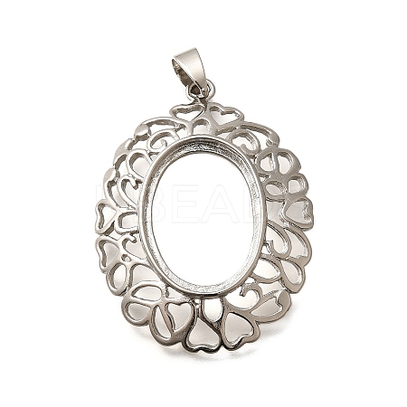 Brass Pendant Cabochon Settings KK-M313-21P-1
