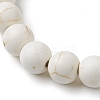 4Pcs Round Natural Amazonite & Lava Rock & Synthetic Turquoise Beaded Stretch Bracelets BJEW-JB10269-4