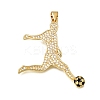 Brass Micro Pave Clear Cubic Zirconia Pendants CU-CBA108A-08G-1