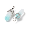 Natural White Jade Pointed Pendants G-K329-31P-4