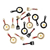 16Pcs 4 Styles Spray Painted Alloy Enamel Pendants ENAM-FP0002-87-7