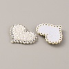 Plastic Imitation Pearl Beaded Iron on Appliques PATC-WH0005-02-2