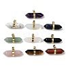 Natural & Synthetic Mixed Gemstone Double Terminal Pointed Pendants G-NH0001-15G-1