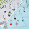 24Pcs 12 Styles Butterfly Alloy Enamel & Crystal Rhinestone & Glass Shoes Charms HJEW-DR00092-3