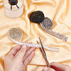 3Yards 3 Style Plastic Glitter Hotfix with Resin Rhinestone DIY-BC0003-35-3