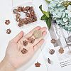 36Pcs 6 Style Walnut Wood Stud Earring Findings MAK-NB0001-11-4