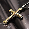Cross Alloy Crystal Rhinestone Pendant Necklaces for Men FS-WG5CDA8-06-1