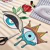 CHGCRAFT 2Pcs 2 Style Iron on/Sew on Sequin Cloth Patches PATC-CA0001-07-4