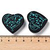 Food Grade Heart with Word Love Silicone Focal Beads SIL-NH0001-01C-3