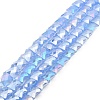 AB Color Plate Glass Beads Strands EGLA-P051-06A-C03-1