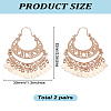 2 Pairs Alloy Fan Chandelier Earrings for Women EJEW-LP0001-50-2