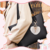 Fibre Heart Pom Pom Ball Keychain KEYC-WH0027-126A-5