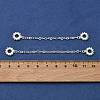 Brass Micro Pave Clear Cubic Zirconia European Beads KK-G557-18S-3