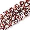 Natural Tibetan Agate 3-Eye Beads Strands G-T138-195B-4