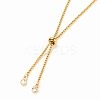 Adjustable 304 Stainless Steel Box Chain Slider Bracelet/Bolo Bracelets Making AJEW-JB00781-02-3