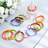 35Pcs 5 Colors Silicone Cord Bracelet Wristband BJEW-GF0001-31C-3