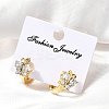 Butterfly Brass Hoop Earrings EJEW-S256-04B-G-3