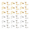 60Pcs 2 Colors 201 Stainless Steel Stud Earring Findings EJEW-UN0002-40-1