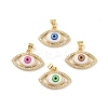 Brass Micro Pave Cubic Zirconia Pendants KK-B059-40G-1