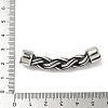 304 Stainless Steel Braided Cord Connector Charms STAS-H238-05A-AS-3