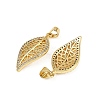 Brass Micro Pave Cubic Zirconia Pendants KK-S526-26G-2