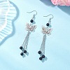 Brass Butterfly Dangle Earrings EJEW-JE06665-1