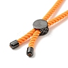 Half Finished Twisted Milan Rope Slider Bracelets FIND-G032-01B-02-4