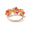 Natural Carnelian Finger Rings RJEW-TA00198-01-4